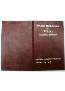 Tesserino di riconoscimento per Polizia Locale / Municipale Reg. Piem. personalizzato