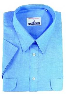 Camicia Oxford, azzurra, manica corta