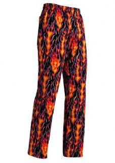 Pantaloni cuoco Flames, fantasia fiamme (2139 - 202110)