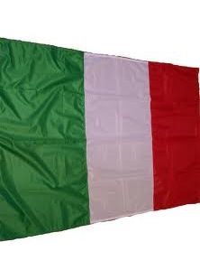 Bandiera Italia Tricolore tessuto Fiocco di Poliestere F.to 150x225