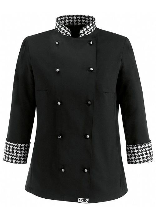 Giacca cuoco donna, ego chef nera (1195 - 104025) Giacca cuoco donna, ego chef nera (1195 - 104025)