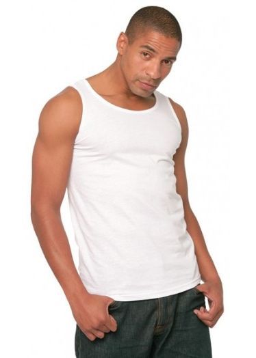 Tank Top atletico, unisex, Fruit of the loom, bianco