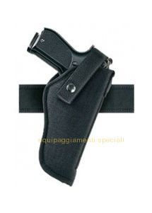 Fondina estrazione rapida cordura nero per Beretta 84F  da cintura per medio auto