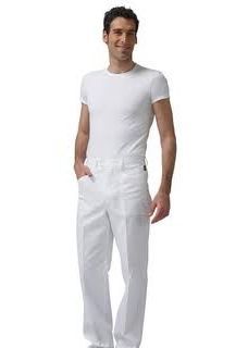 Pantalone uomo Tiziano 100% cotone bianco 190gr. tg.40-64